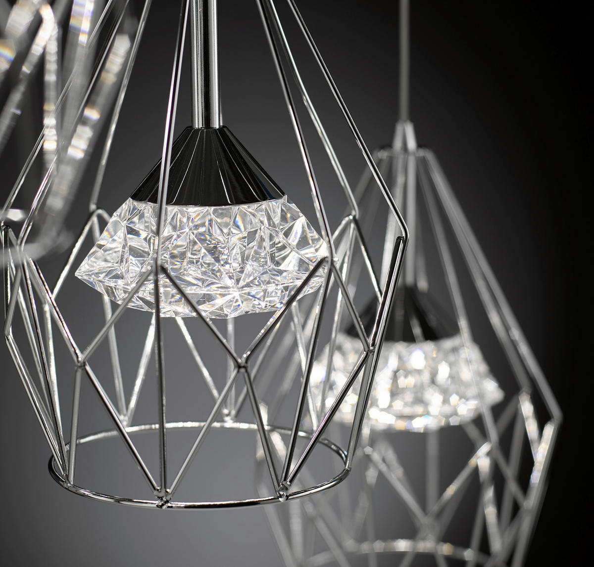 LED-HÄNGELEUCHTE 76/150/20 cm  - Chromfarben, Design, Kunststoff/Metall (76/150/20cm)