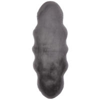 KUNSTFELL 55/160 cm Luna Double Grau  - Grau, Trend, Textil/Fell (55/160cm) - Novel