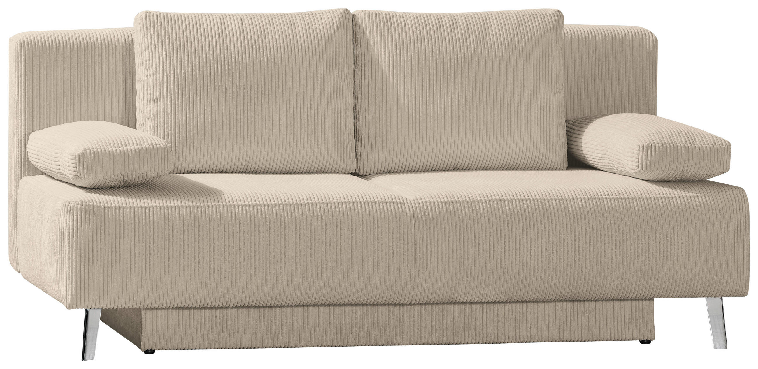 SCHLAFSOFA in Cord Hellbraun  - Hellbraun, Modern, Textil/Metall (193/85/88cm) - Novel