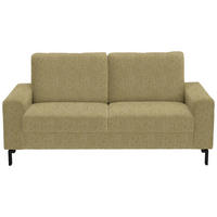2-SITZER-SOFA in Flachgewebe Gelb, Hellgrün  - Gelb/Schwarz, Design, Textil/Metall (178/86/97cm) - Hom`in