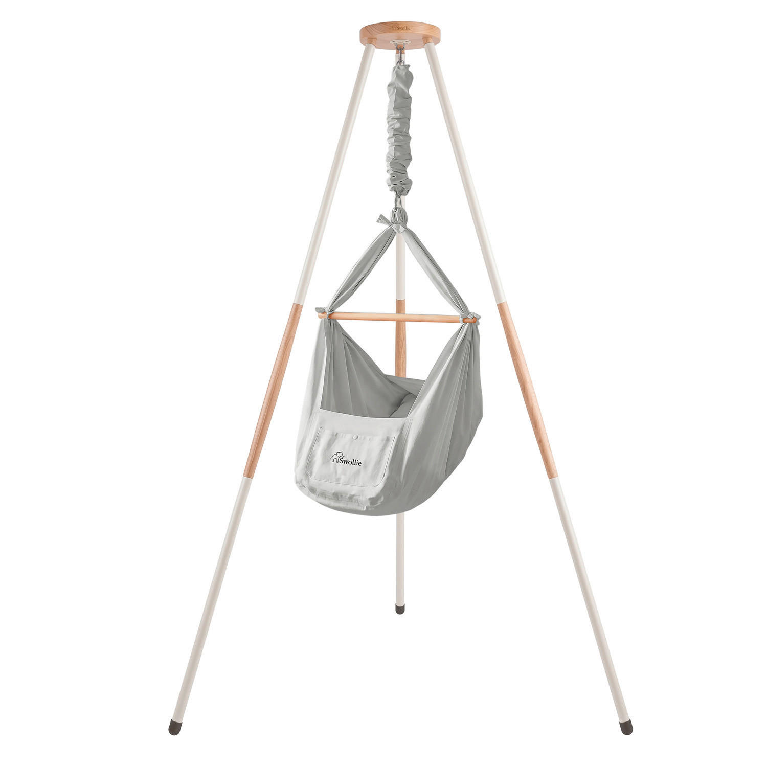 FEDERWIEGE  120/120/194 cm  - Grau, Basics, Textil (120/120/194cm)