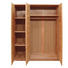 DREHTÜRENSCHRANK 3-türig Kernbuche furniert, massiv, teilmassiv Buchefarben - Buchefarben/Silberfarben, Design, Holz/Metall (152/205/60cm) - Carryhome