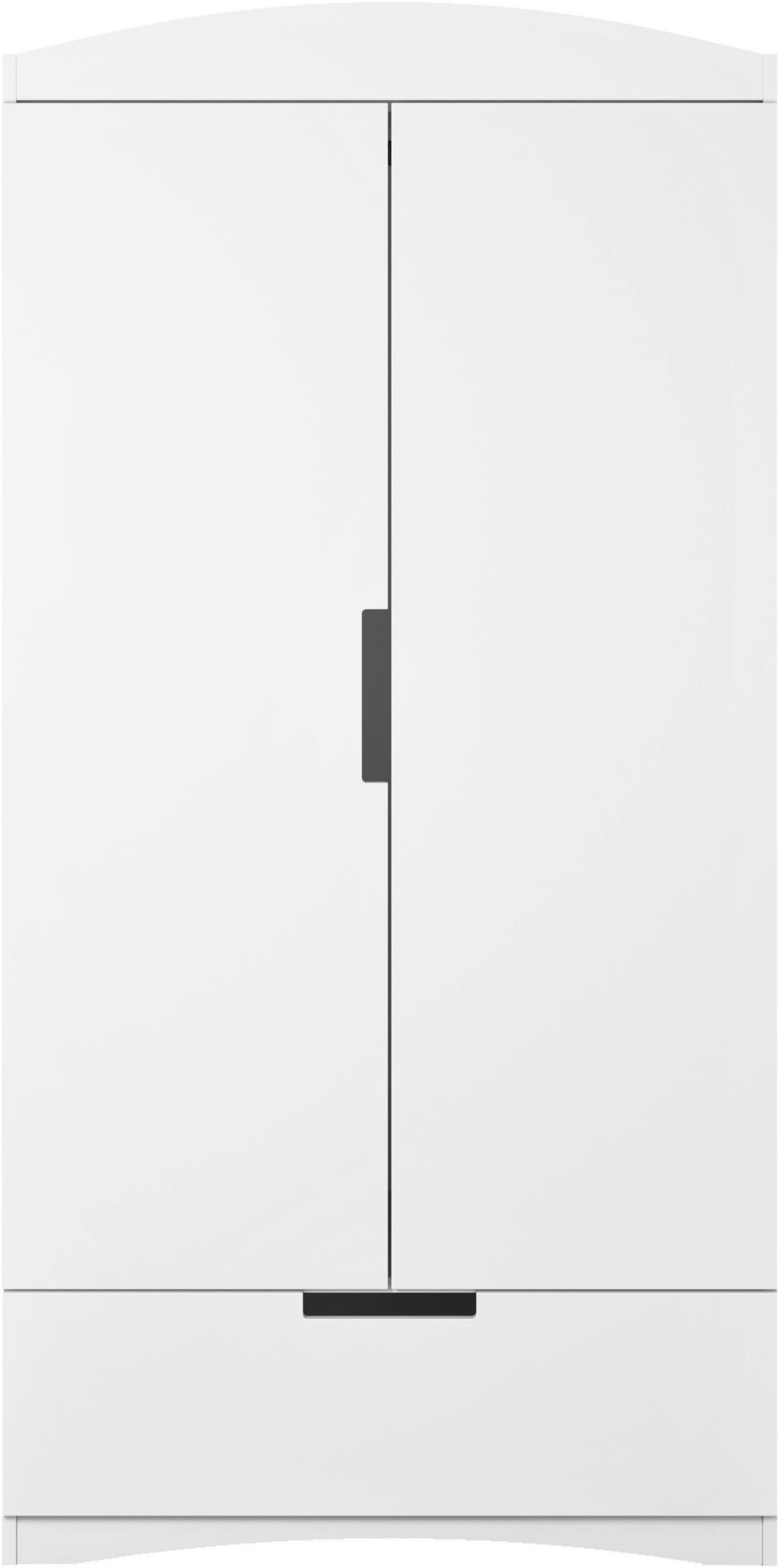 KINDERKLEIDERSCHRANK - Weiß, MODERN, Holzwerkstoff (90/183,5/52cm) - MID.YOU