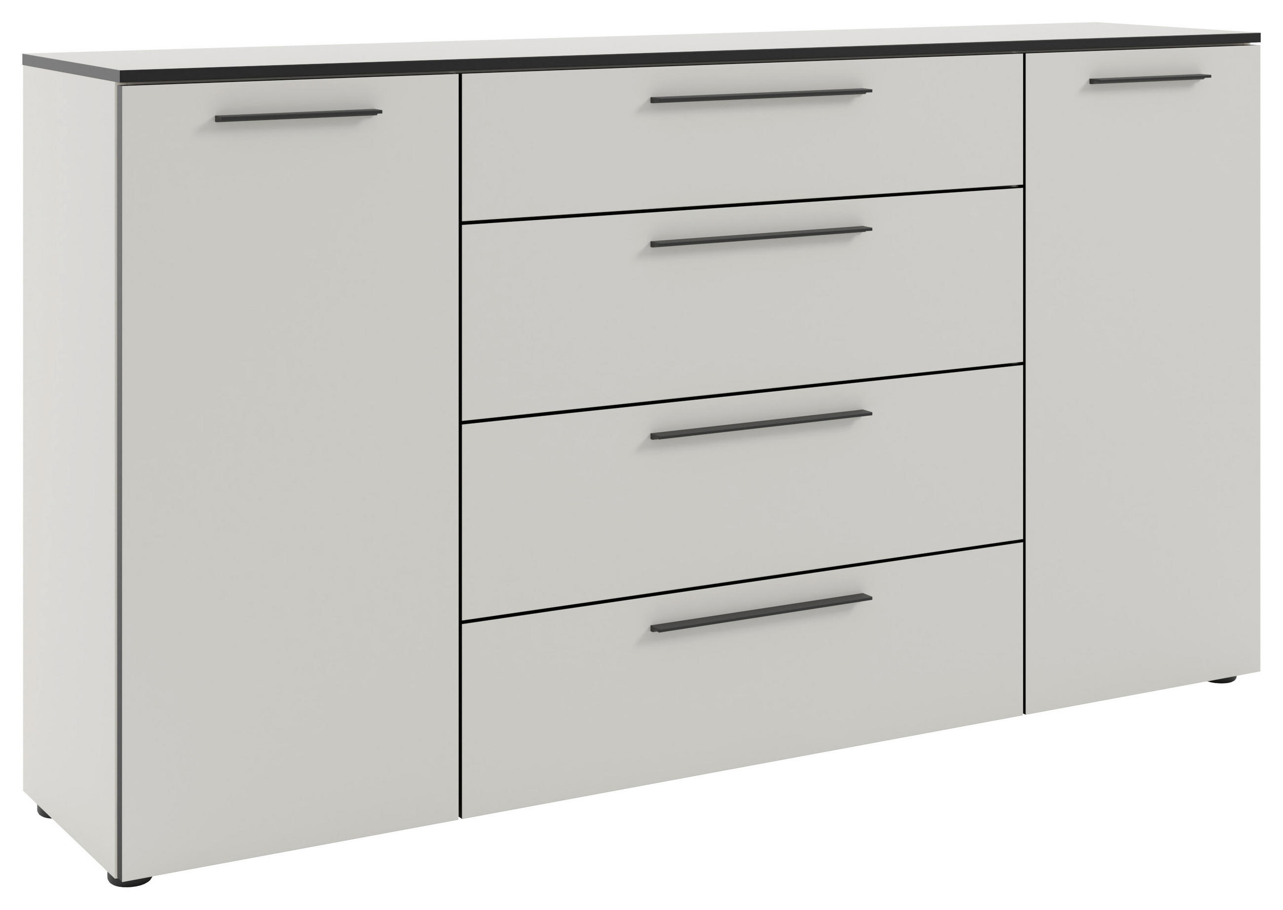 SIDEBOARD 180/99,8/40 cm  in Weiß  - Schwarz/Weiß, MODERN, Holzwerkstoff/Kunststoff (180/99,8/40cm)
