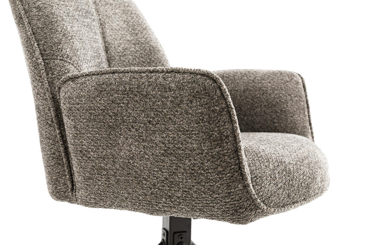 ARMLEHNSTUHL  in Eisen Struktur  - Anthrazit/Schwarz, Design, Textil/Metall (59/88/63cm) - Carryhome