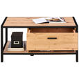 COUCHTISCH 92/55/44 cm rechteckig Anthrazit, Eichefarben  - Eichefarben/Anthrazit, Design, Holzwerkstoff/Metall (92/55/44cm) - Carryhome