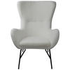 SESSEL in Bouclé Creme  - Creme/Schwarz, MODERN, Textil/Metall (77/106.5/84cm) - Livetastic