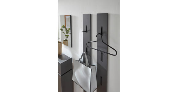 GARDEROBE 3-teilig  in 170/200/22 cm  - Graphitfarben, Design, Holzwerkstoff (170/200/22cm) - Voleo