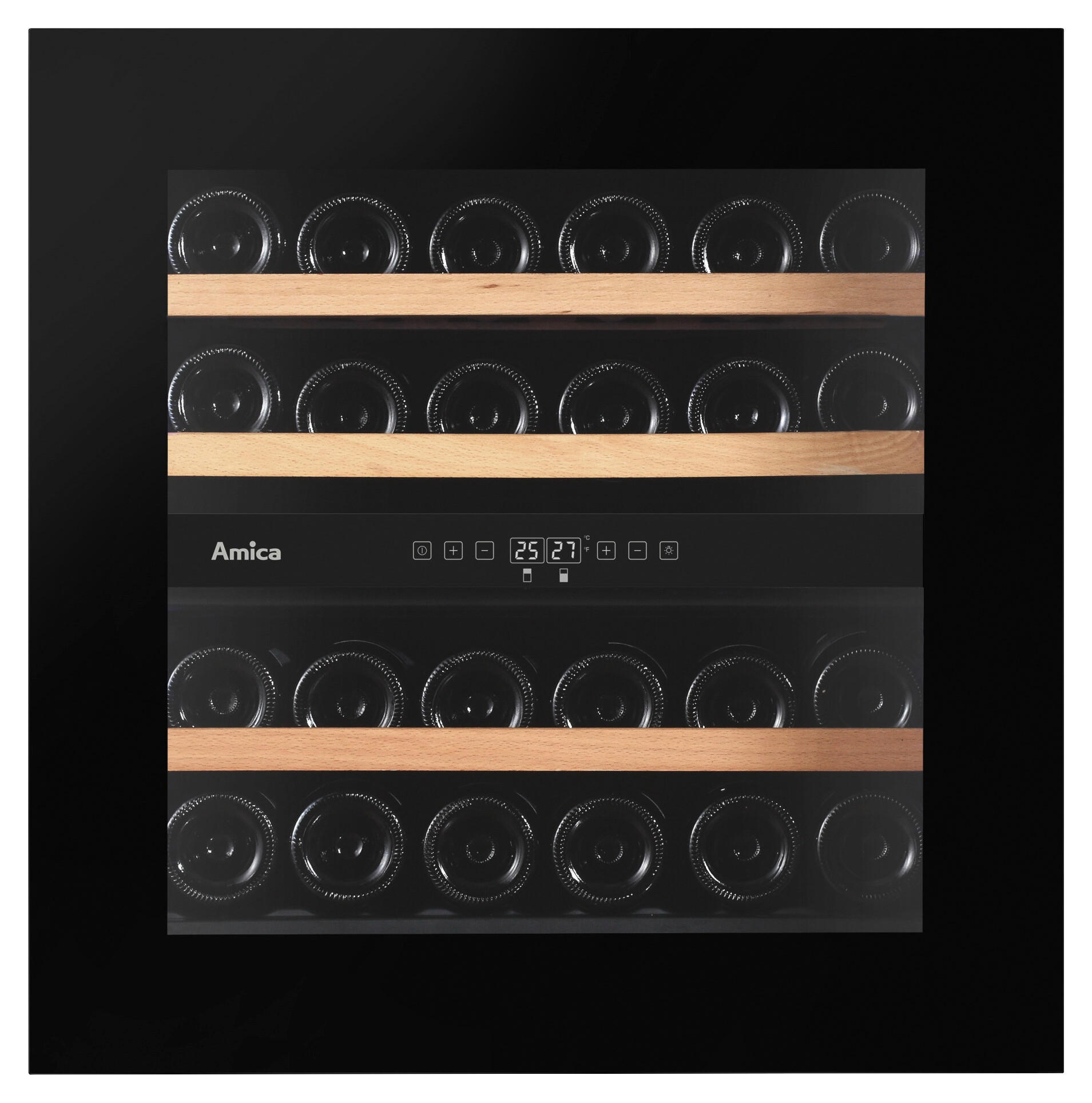 WEINKÜHLSCHRANK WK341215S  - Schwarz, MODERN, Glas (59/59,5/55,5cm) - Amica