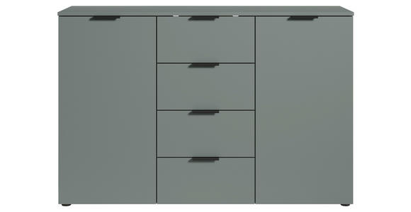 SIDEBOARD in 135/90/40 cm - Salbeigrün/Schwarz, Basics, Holzwerkstoff/Kunststoff (135/90/40cm) - Carryhome