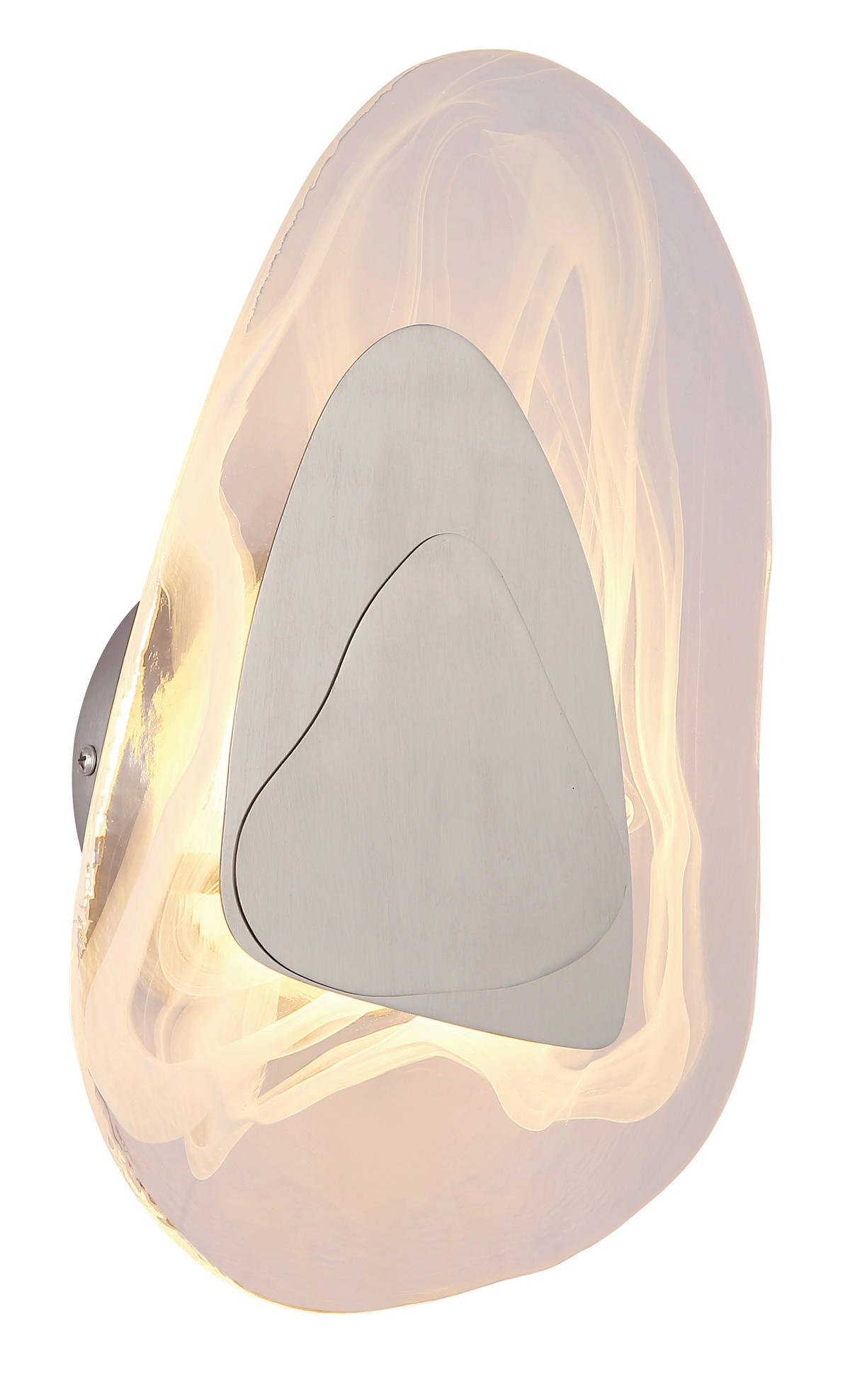 LED-WANDLEUCHTE - Klar/Weiss, Design, Glas/Metall (20,3/31,5cm) - Globo