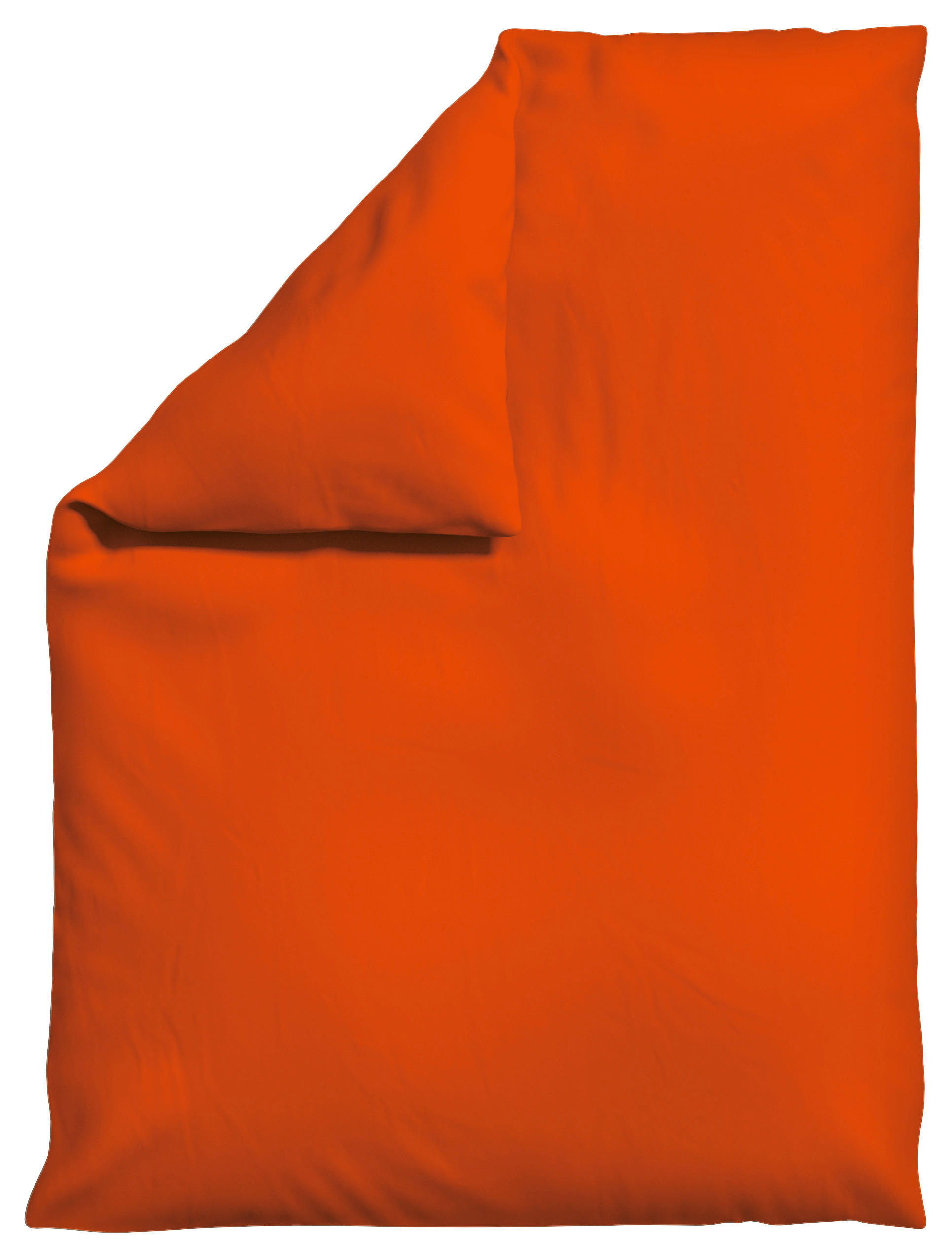 BETTDECKENBEZUG WOVEN SATIN Makosatin 155/220 cm  - Dunkelorange, Basics, Textil (155/220cm) - Schlafgut