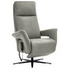 RELAXSESSEL in Leder Grau  - Schwarz/Grau, Design, Leder/Metall (83/123/87cm) - Valdera
