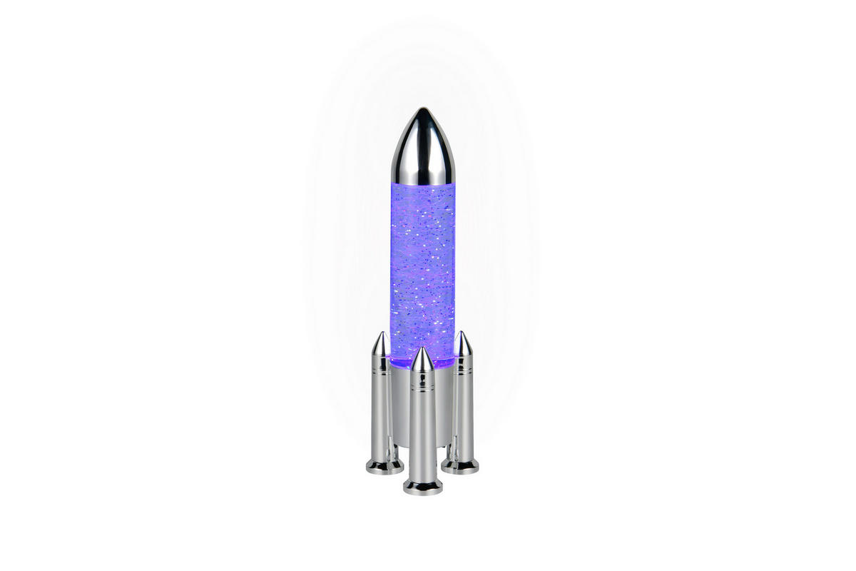 LED-TISCHLEUCHTE Apollo 10,5/33 cm  - Chromfarben/Transparent, LIFESTYLE, Kunststoff (10,5/33cm)