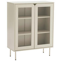 VITRIN selyemszürke  - selyemszürke, Design, faalapú anyag/üveg (80/103/35cm) - Ambia Home