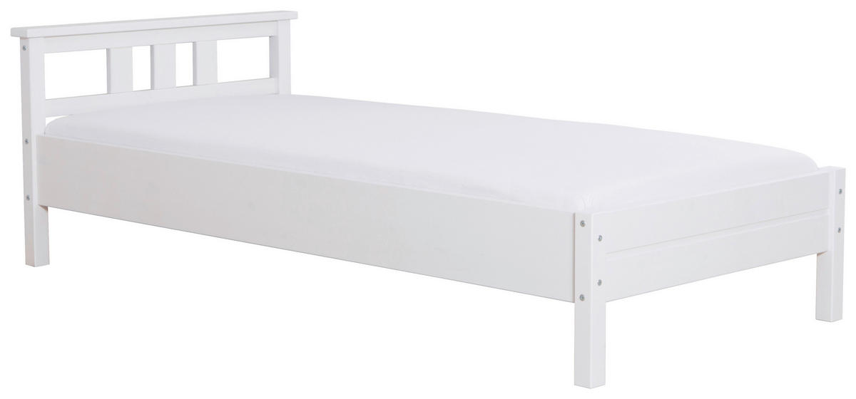 BETT 90/200 cm  in Weiß  - Weiß, KONVENTIONELL, Holz (90/200cm) - MID.YOU