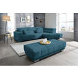 ECKSOFA in Mikrofaser Blau  - Chromfarben/Blau, Design, Textil/Metall (301/207cm) - Xora