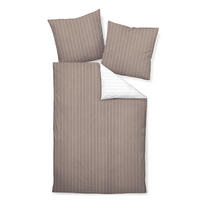 WENDEBETTWÄSCHE TANGO Seersucker 155/220 cm  - Taupe, Basics, Textil (155/220cm) - Janine