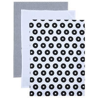 SET KUHINJSKIH KRP   50/70 cm       črna, bela  - črna/bela, Konvencionalno, tekstil (50/70cm) - Novel
