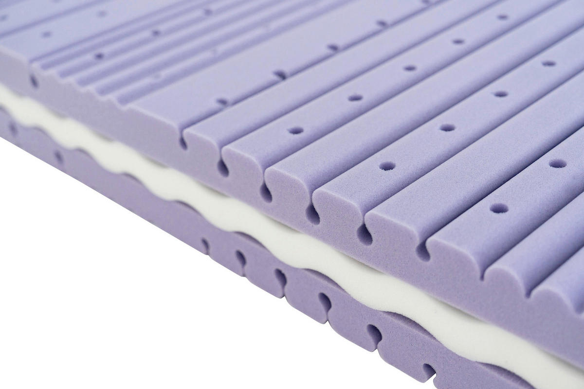 KALTSCHAUMMATRATZE Alpenruhe 90/200 cm Höhe ca. 19 cm  - Grauweiß, KONVENTIONELL, Textil (90/200cm) - Träumeland