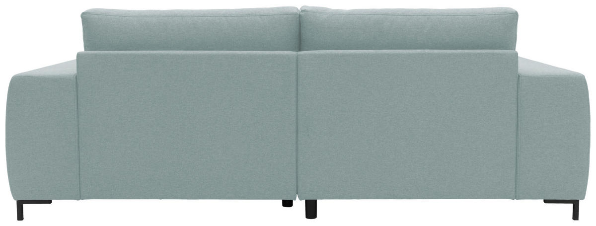 ECKSOFA in Webstoff Blau  242/160 cm  - Blau/Schwarz, Design, Textil/Metall (242/160cm) - LOOKS by W.Joop
