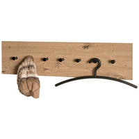 WANDGARDEROBE - Eichefarben/Schwarz, Holzwerkstoff/Metall (80/20/5cm)