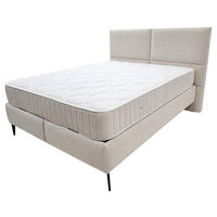POSTELJA Z VZMETNICO   x  , les, kovina bež  - bela/bež, Moderno, kovina/leseni material (180/200cm) - Hom`in