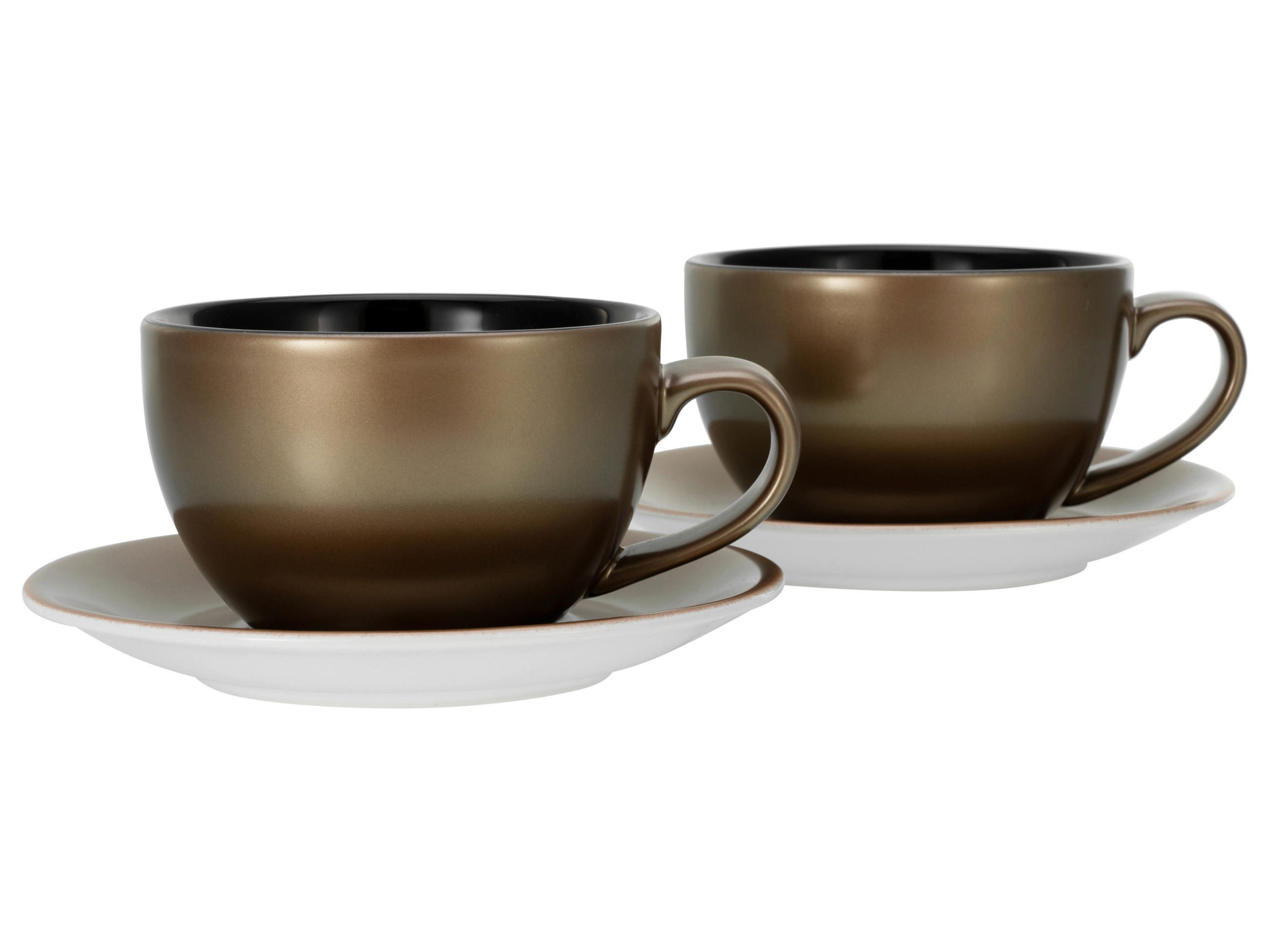 TASSENSET Golden Days black 4-teilig  - Goldfarben/Schwarz, Basics, Keramik - Creatable