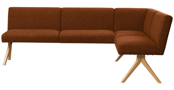 ECKBANK 218/172 cm  in Haselnussfarben  - Eichefarben/Haselnussfarben, KONVENTIONELL, Holz/Textil (218/172cm) - Linea Natura