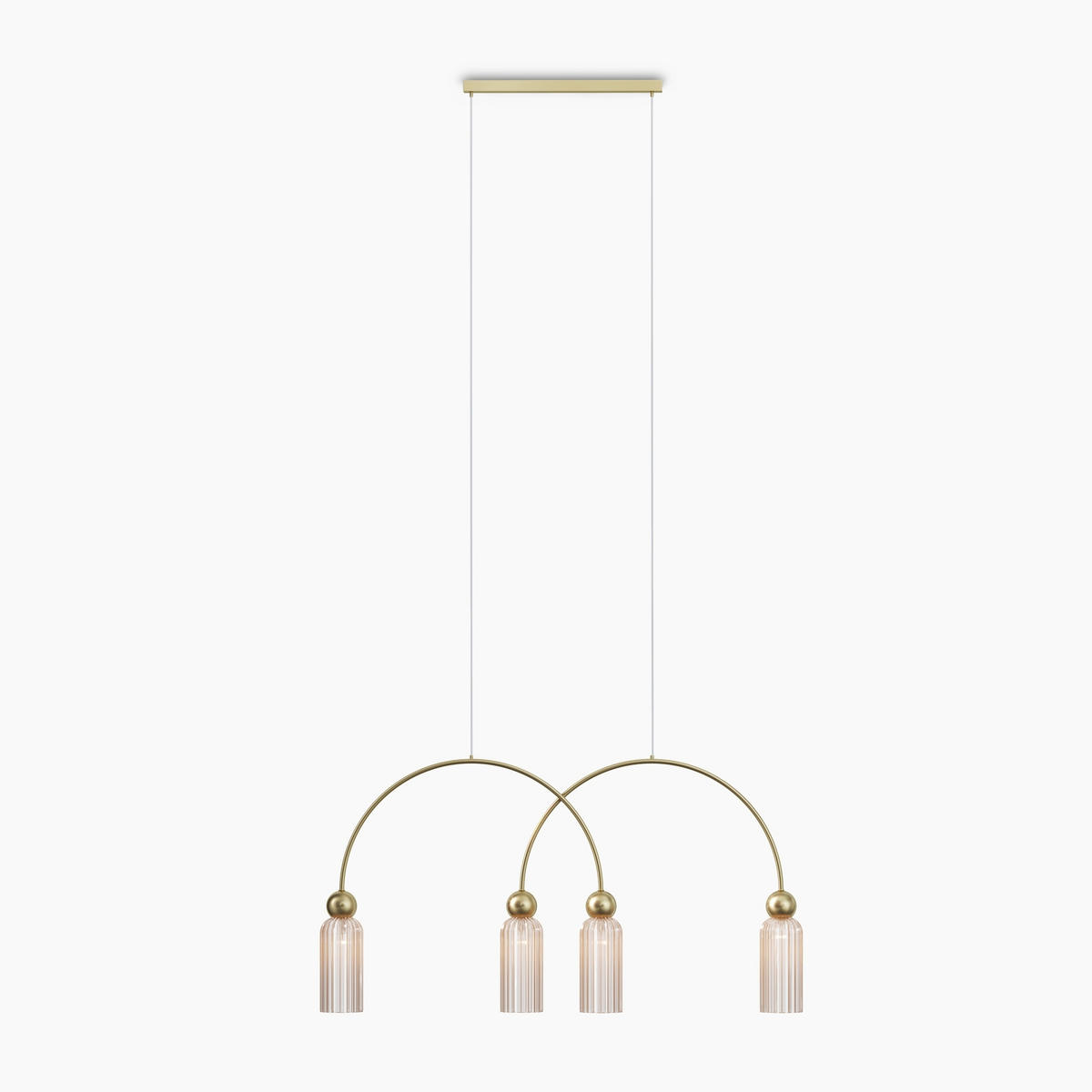 PENDELLEUCHTE Antic 110/10/60 cm   - Goldfarben, Trend, Glas/Metall (110/10/60cm) - MAYTONI