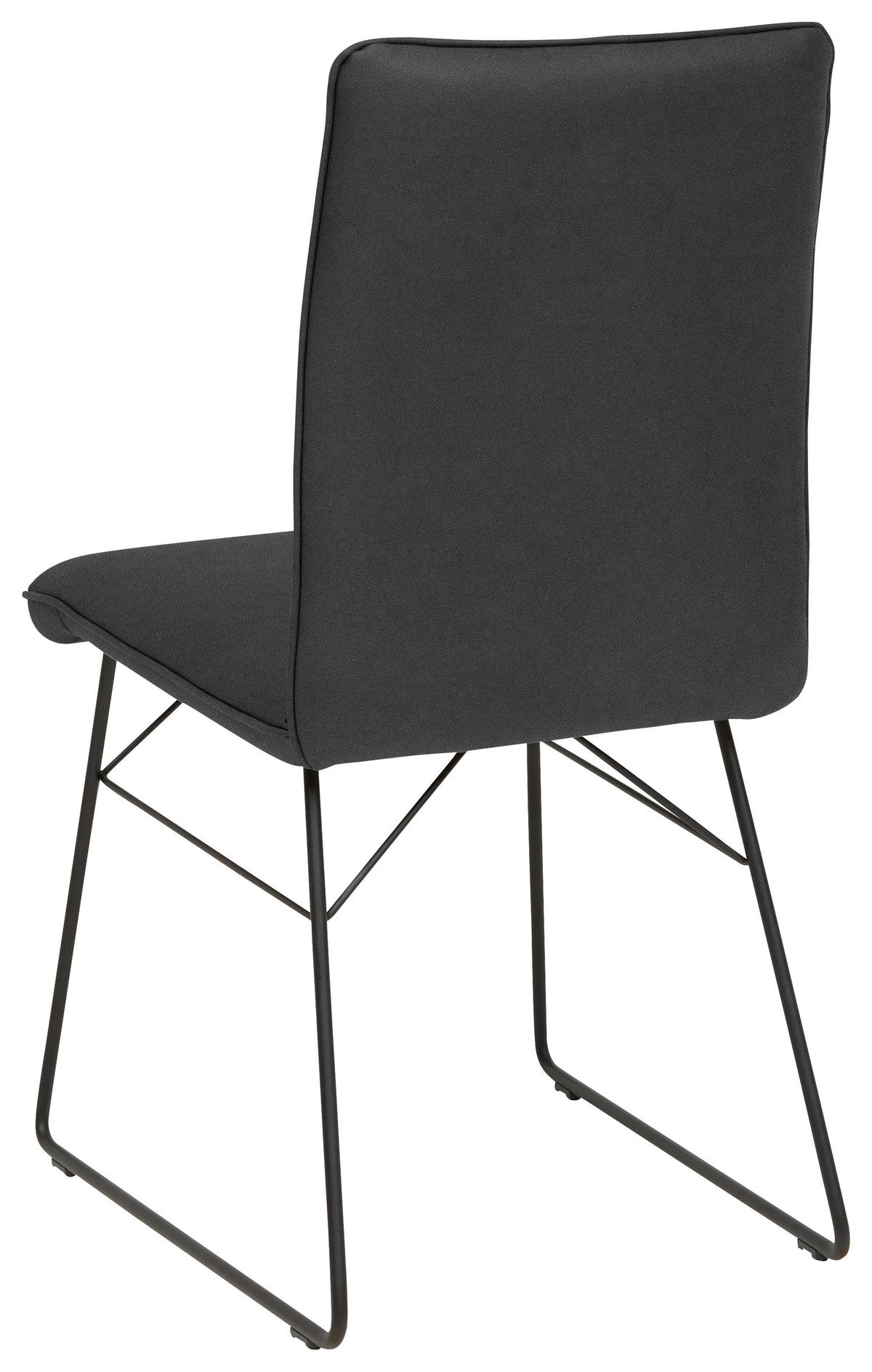 STUHL  in Stahl Mikrofaser Metall, Textil  - Schwarz, Design, Textil/Metall (46/91/60cm) - Dieter Knoll