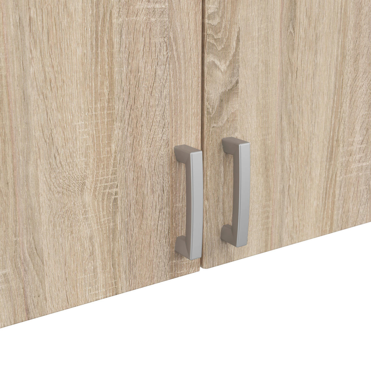 AUFSATZSCHRANK 165/39/56 cm   - Silberfarben/Sonoma Eiche, KONVENTIONELL, Holzwerkstoff/Kunststoff (165/39/56cm) - Boxxx