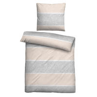 BETTWÄSCHE Flanell 135/200 cm  - Beige/Hellgrau, Design, Textil (135/200cm) - Novel