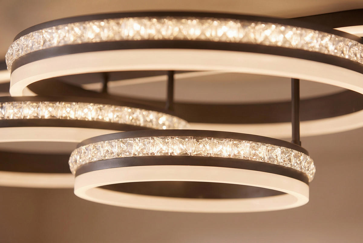 LED-DECKENLEUCHTE 80/50/21,5 cm  - Klar/Titanfarben, Design, Kunststoff/Metall (80/50/21,5cm)