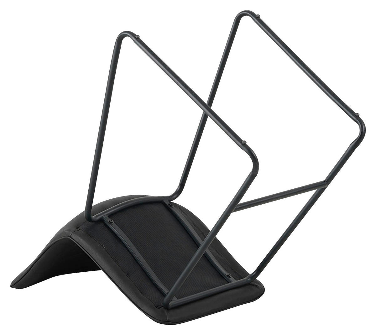 BARHOCKER-SET Lederlook Schwarz Stahl  - Schwarz, KONVENTIONELL, Kunststoff/Textil (49/98/54,5cm) - MID.YOU