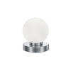 TISCHLEUCHTE - Weiss/Nickelfarben, Basics, Glas/Metall (12/15cm)