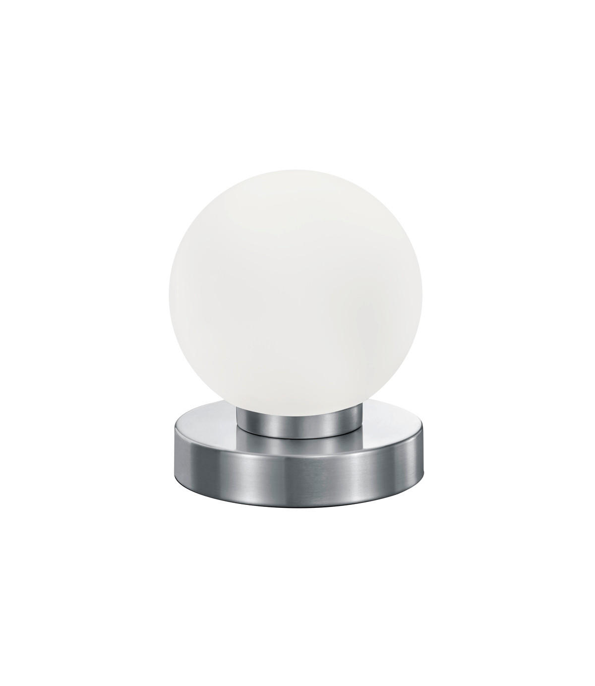 TISCHLEUCHTE - Weiss/Nickelfarben, Basics, Glas/Metall (12/15cm)