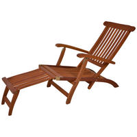 DECKCHAIR 56/76/163 cm Eukalyptusholz  - Braun, MODERN, Holz (56/76/163cm) - Gardenson
