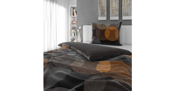 WENDEBETTWÄSCHE NEUVAC Satin 140/200 cm - Anthrazit, Basics, Textil (140/200cm) - Novel