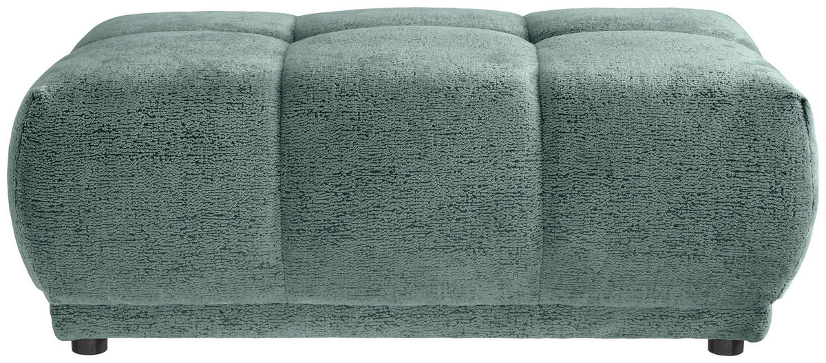 ECKSOFA Chenille Türkis  - Türkis/Schwarz, Modern, Kunststoff/Textil (254/203cm) - Livetastic