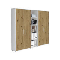 AKTENSCHRANK Weiß, Eiche Artisan  - Eiche Artisan/Weiß, MODERN, Holzwerkstoff (212,9/185,6/33cm) - MID.YOU