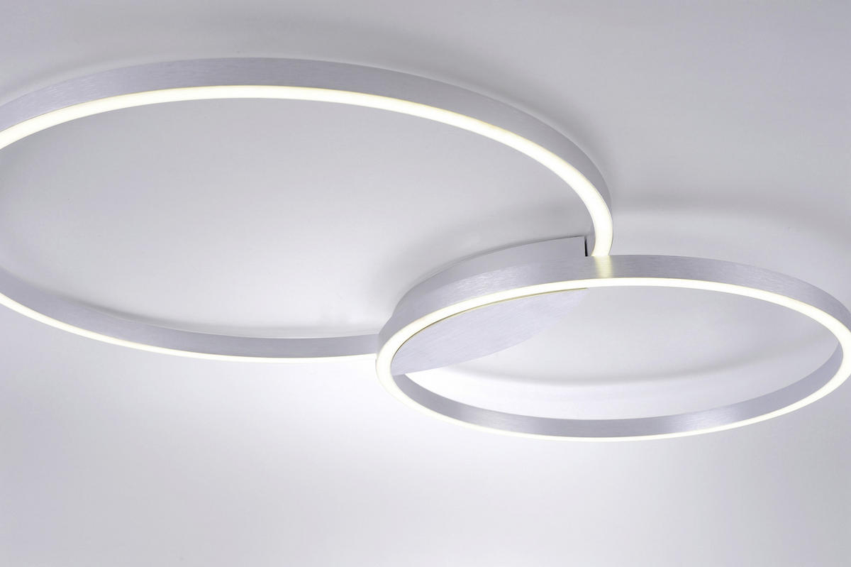 LED-DECKENLEUCHTE 96,4/60 cm    - Alufarben, Design, Metall (96,4/60cm)