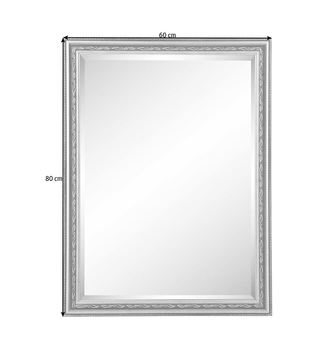 WANDSPIEGEL 60/80/2,2 cm    - Silberfarben, Lifestyle, Glas/Kunststoff (60/80/2,2cm) - Landscape