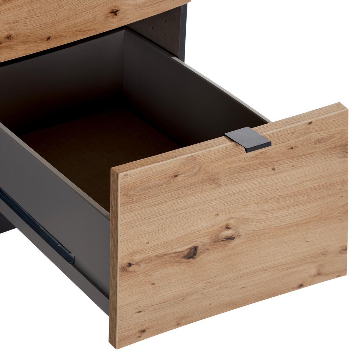 DREHTÜRENSCHRANK 181/197/54 cm 4-türig Dunkelgrau, Eiche Artisan  - Dunkelgrau/Eichefarben, MODERN, Holzwerkstoff (181/197/54cm) - Rauch Möbel