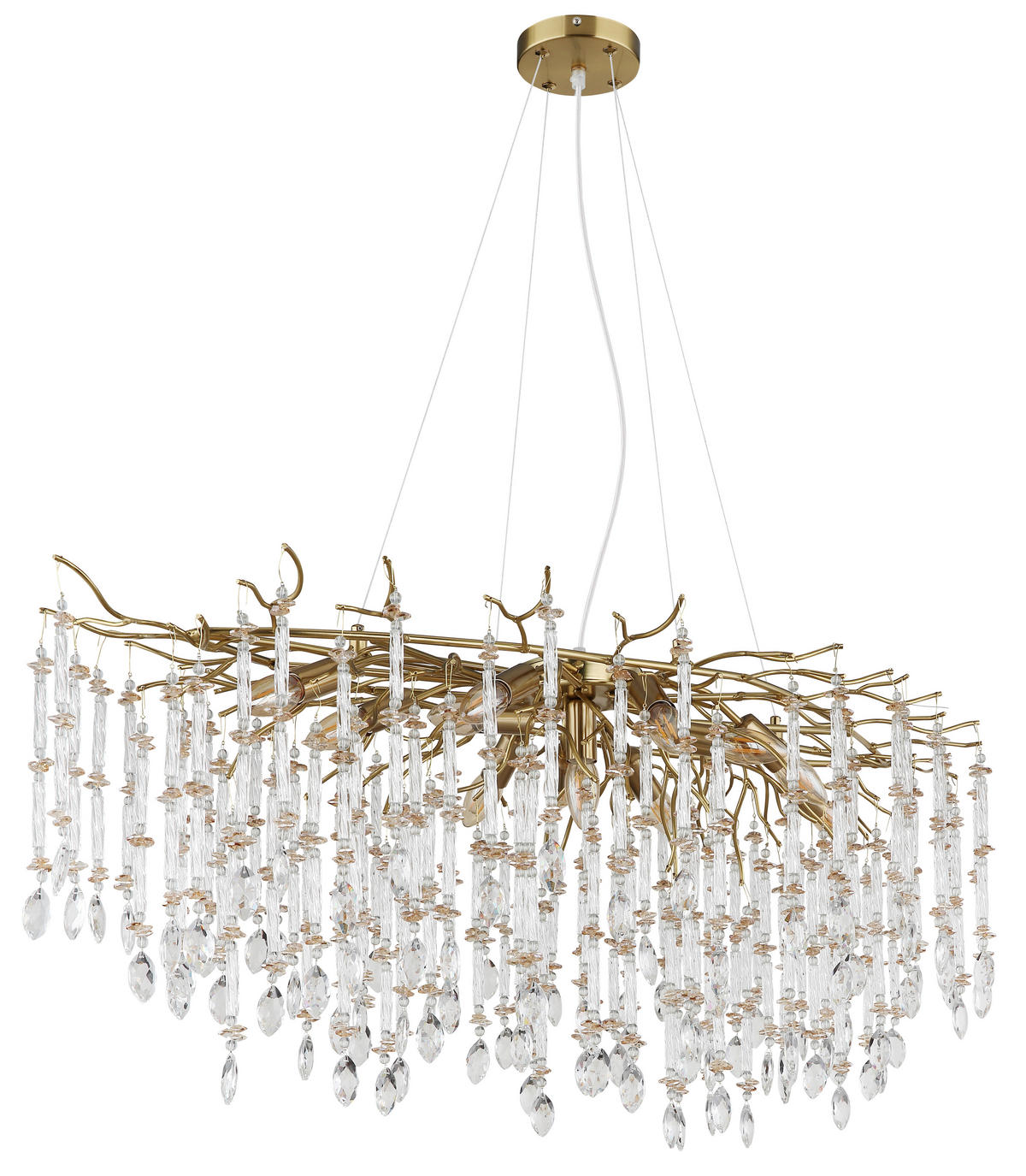 HÄNGELEUCHTE 120/50/120 cm  - Klar/Transparent, KONVENTIONELL, Glas/Kunststoff (120/50/120cm) - Globo