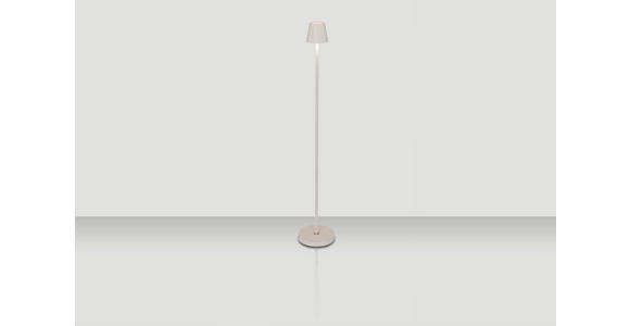 AKKU-STEHLEUCHTE 20/117 cm - Weiß, KONVENTIONELL, Metall (20/117cm) - Novel