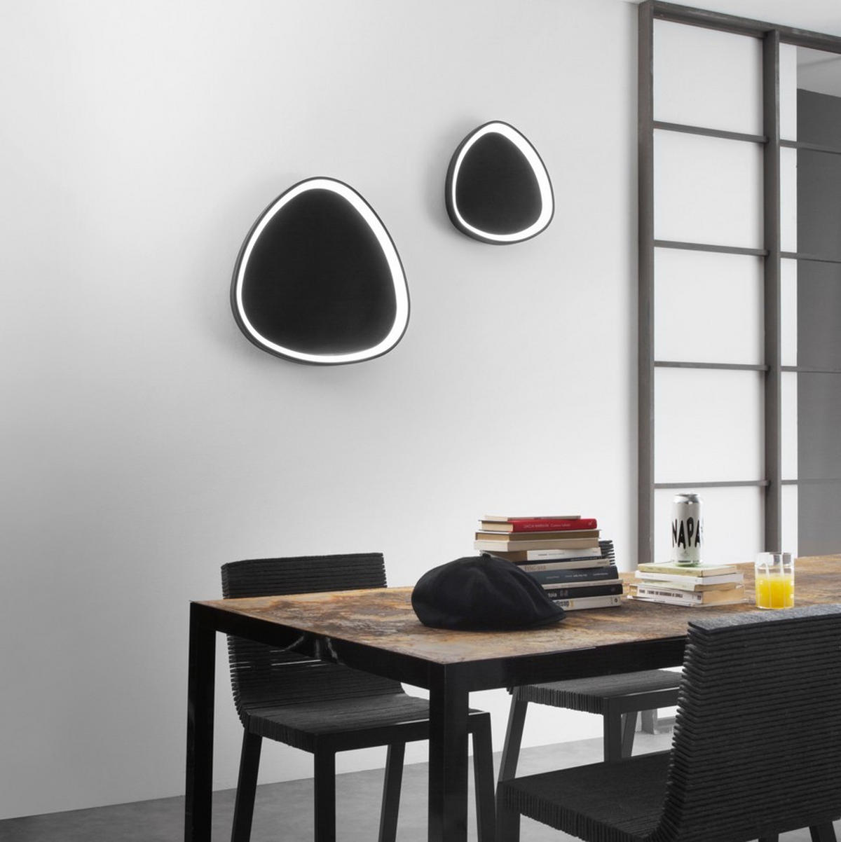 LED-DECKENLEUCHTE Luce Ambiente e Design 65/7 cm   - Schwarz/Weiß, Design, Kunststoff/Metall (65/7cm)