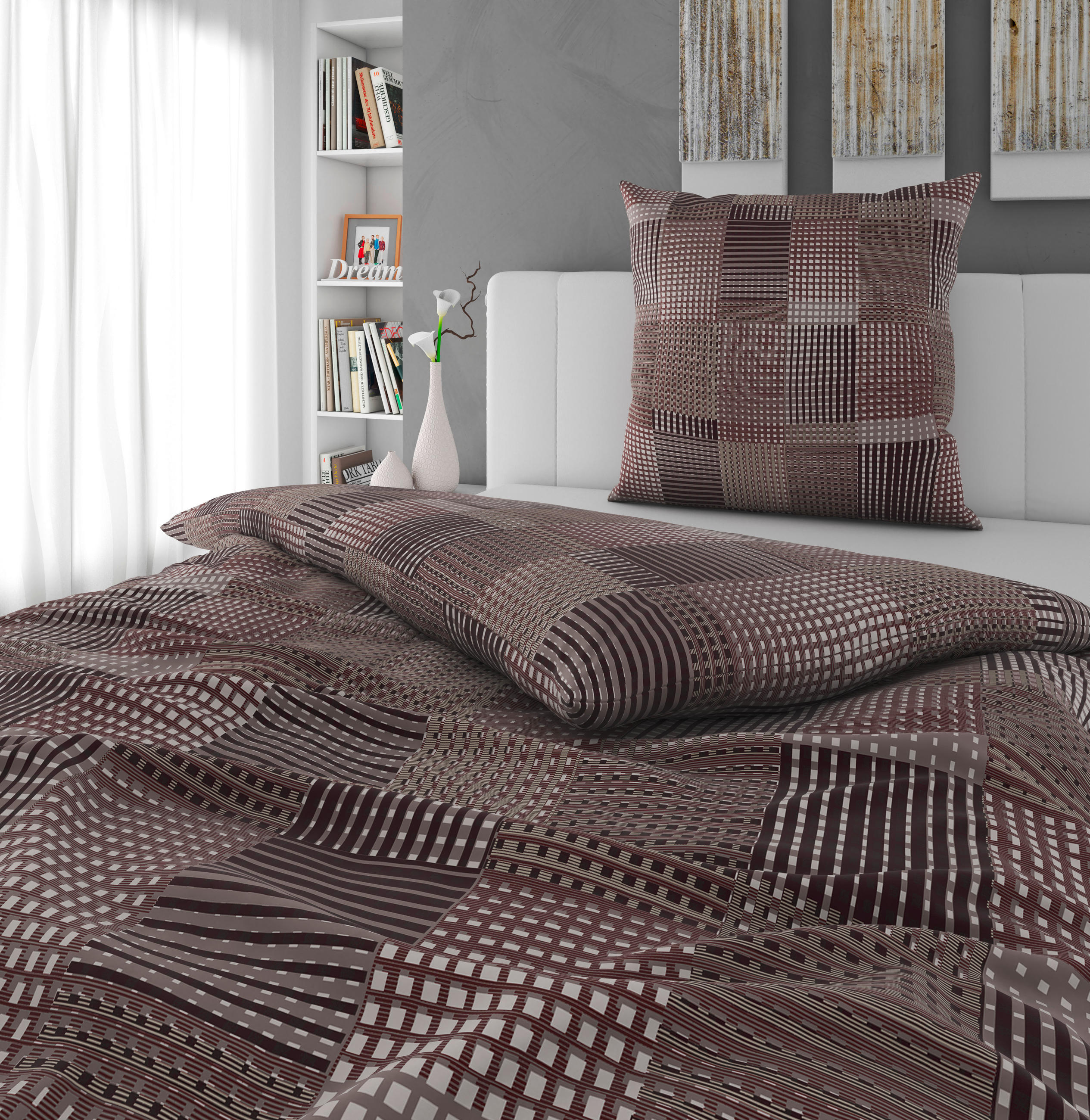 BETTWÄSCHE Flanell 155/220 cm  - Rot, Textil (155/220cm) - Novel