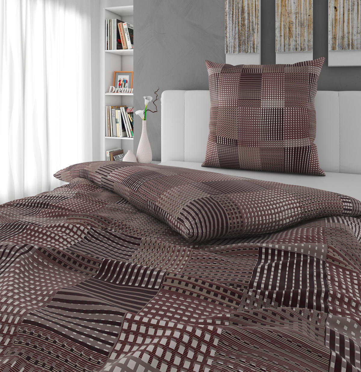 BETTWÄSCHE Flanell 155/220 cm  - Rot, Textil (155/220cm) - Novel