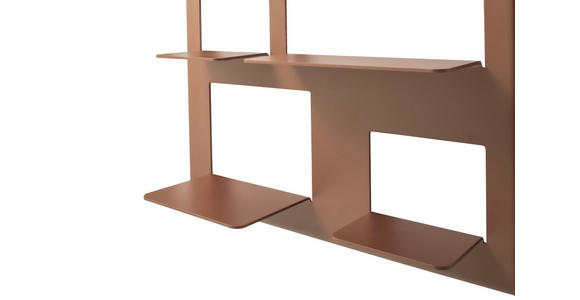 WANDREGAL  72/55/26,5 cm  - Kupferfarben, Design, Metall (72/55/26,5cm) - Novel